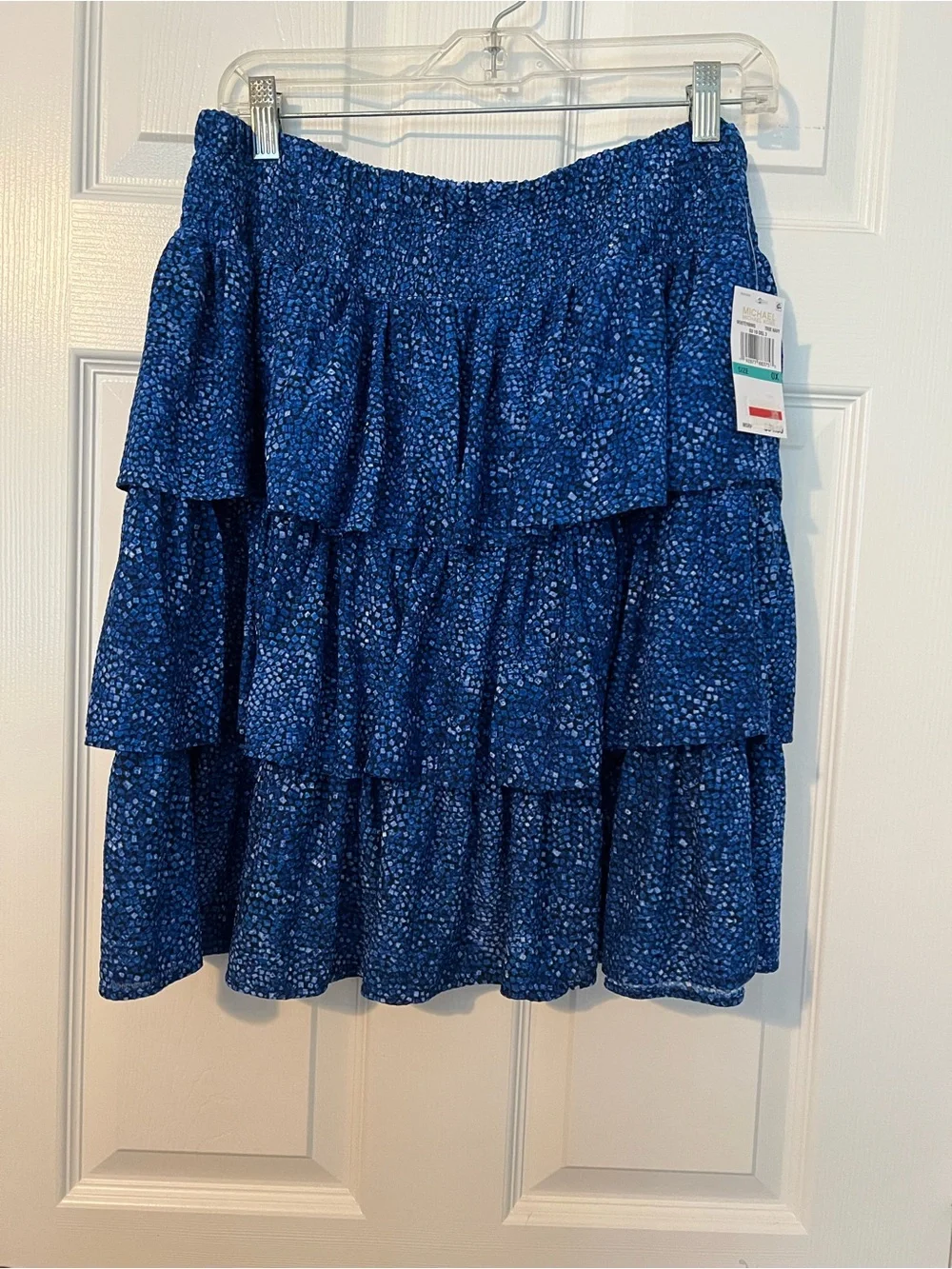 MICHAEL Michael Kors Blue Tiered Ruffle Skirt NWT
